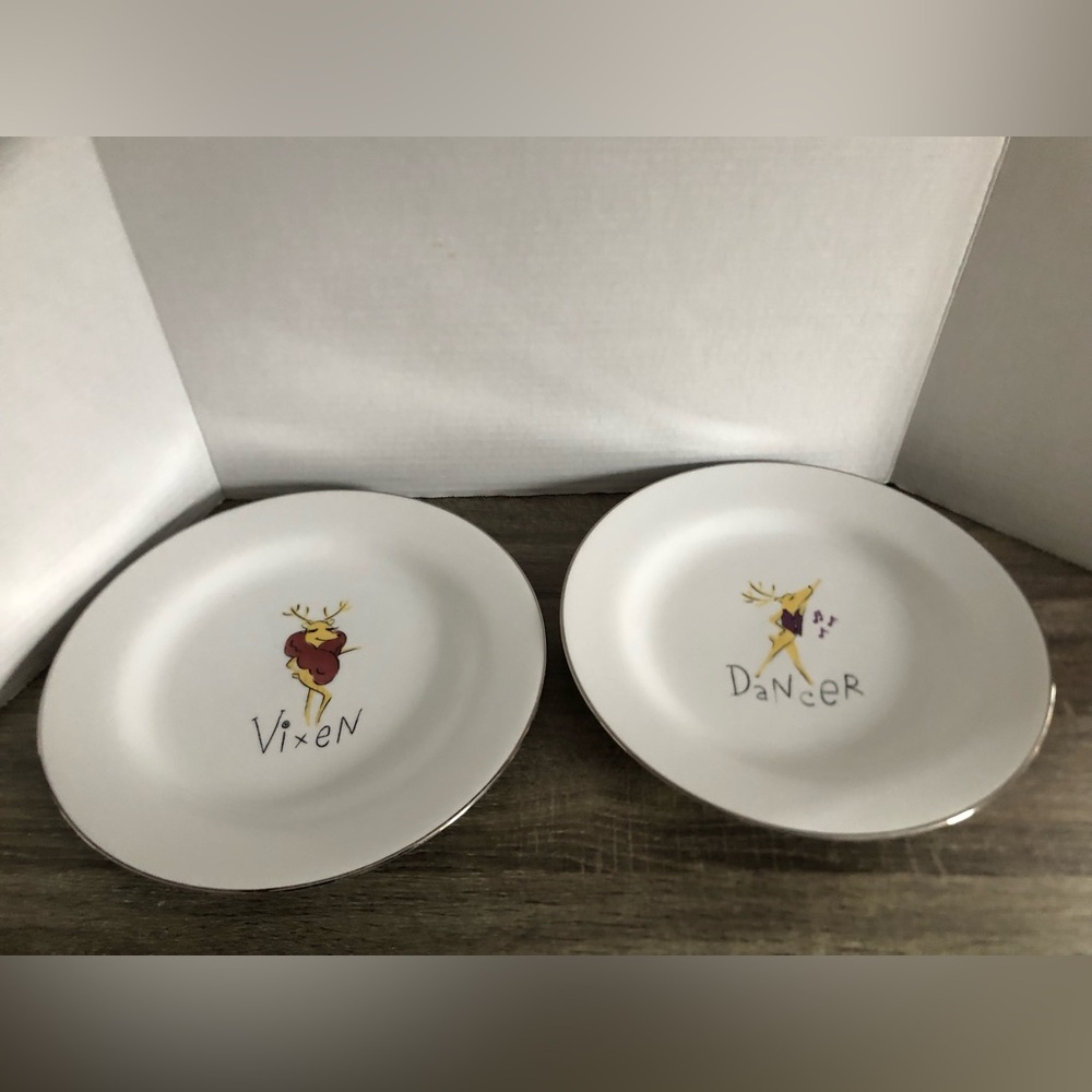 Pottery Barn Reindeer Dinner Plates